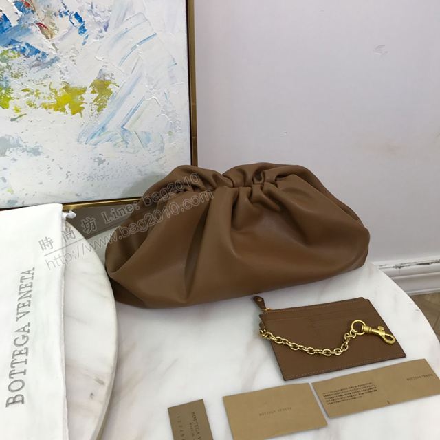 Bottega Veneta女包 2019最火 寶緹嘉The pouch雲朵包 BV單肩女包 焦糖色大號  gxz1020